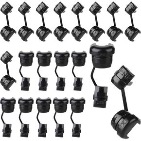 40PCS Electric Cable Protection Cord Buckle Round Wire Cover Black Nylon Cable Strain Relief Bushing Wire Strain Relief Bush Cord Grommet 4N-4