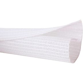 Alex Tech 10ft - 1/2 inch Cord Protector Wire Loom Tubing Cable Sleeve Split Sleeving for USB Cable Power Cord Audio Video Cable - Protect Cat from Chewing Cords - White (White) in Saudi Arabia