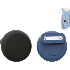 Waterproof AirTag Holder for Kids[Discreet] - 2-Pack Mini Silicone Air Tag Cover with Invisible Pin,GPS Tracker Case for Children, Elderly, Clothes, Backpack, Luggage (Black, Dark Blue)
