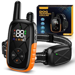 Delupet Dog Shock Collar - Electric Dog Training Collar with Remote, Rechargeable E-Collar with 4 Training Modes, Security Lock for All Breeds, Sizes