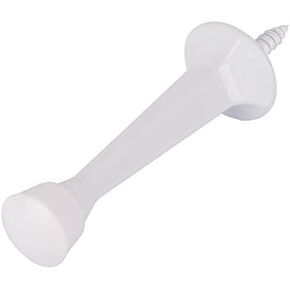 Rocky Mountain Goods Rigid Door Stop White - Heavy Duty Solid Door Stop with Quiet Rubber Tip - Quieter than spring door stops - Easy Install -Baby proof non removable end (10) in Kuwait