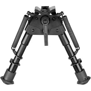 6-9 Inch Tactical Swivel Bipod Foldable Notched Legs Pivot Tilt with Pod-loc for Hunting and Shooting