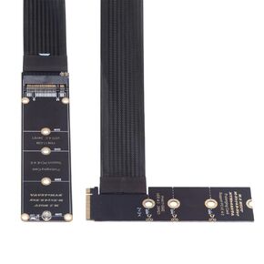 cablecc PCI-E 4.0 NVME PCI Express M-Key NGFF Male to Female Extension Cable for Mainboard SSD 2230/2242/2260/2280 30cm
