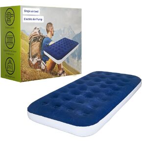 Greaton, 8.5-Inch Durable Luxury Inflatable Air Mattress with Comfort Coil Technology and High Capacity Pump, Good for Camping, Home and Portable Travel, Twin, Blue