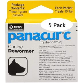 Panacur C Canine Dewormer Dogs 1 (3 Packets) Gram Each Packet Treats 10 lbs (Fivе Расk, Yellow)