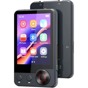 128GB MP3 Player with Bluetooth 5.3, 2.4" Portable Full Touchscreen Music Player with Speaker and Micro SD Card Slot,MP4 Player with FM Radio,Voice Recording,Earphone,for Kids and Outdoors