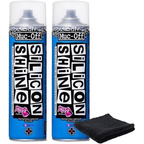 Muc-Off Silicon Shine 500ml, 3-Pack | Quick-Dry & Dirt-Repellent | Enhances Metal, Plastic & Rubber | Suitable for Bicycles, Motorcycles, ATVs & UTVs