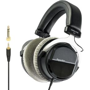 Superlux HD 660PRO, 150 ohms, Studio Recording Headphones Wired, Professional Closed-Back Headphones with 40mm Neodymium Drivers and Solid Bass, 3.5mm Jack for Recording Music, Podcast, and DJ Monitor
