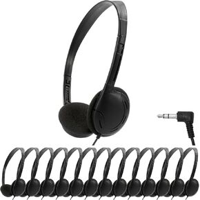 10 Pack Classroom Headphones, Headphones Bulk for Kids, Teenagers, Boys, Girls, Wire Bulk Headphones for Schools, Classrooms, Libraries, Museums, Adjustable with 3.5 mm Jack