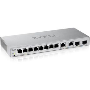 Zyxel 12-Port Multi-Gigabit Ethernet Web Managed Switch | 2 x 2.5GB | 2 x 10G SFP+ Fiber | 8 x GbE Ports | Plug & Play | Desktop or Wall-Mount | Ethernet Splitter XGS1010-12