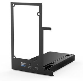 Portable External GPU Dock Station Compatible with Thunderbolt 3/4, USB4 PD 85W Charging,Daisy Chain Support, Mini EGPU Enclosure 40Gbps Graphics Card Extension Bracket DC/ATX/SFX Power Supply