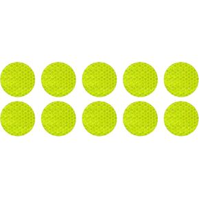 10 Pcs Reflective Stickers, 1.97" OD Round Shape Safety Tape Reflector Universal for Cars Trucks Trailers Waterproof PET Red