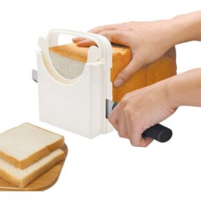 Bread Slicer,Adjustable Toast Slicer,Foldable and Customizable Loaf Cutter with Cutting Board for Homemade Bread & Loaf Cakes Tools to 5 Thickness | Bagel/Sandwich/Toast