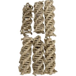 5310 Pk16 Large Vine Twists - Natural Handwoven Vine Ladder Bird Foot Toys, Easy to chew and Break, Lots of Small Vine Pieces, Stick Treats Inside, Great for Sm & Med Size pet Birds Budgie Quaker