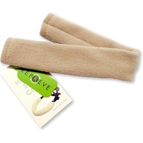 Dog Harness Strap Cover - Padding to Prevent Rubbing, Made of Recycled Polyester Fleece, Large/18 Long, Oatmeal TAN