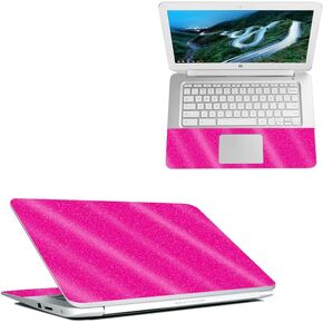 MightySkins Glossy Glitter Skin for HP Chromebook 14" (2018) - Hot Pink | Protective, Durable High-Gloss Glitter Finish | Easy to Apply, Remove, and Change Styles | Made in The USA