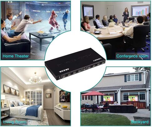 مقسم HDMI 4K 1 في 8 مخرج، 8 منافذ HDMI مقسم يدعم 4K@60 هرتز مكرر/مرآة، تشغيل فيديو ثلاثي الأبعاد لجهاز العرض، HDTV، وحدات التحكم بالألعاب (مدخل واحد إلى 8 مخارج) in Kuwait