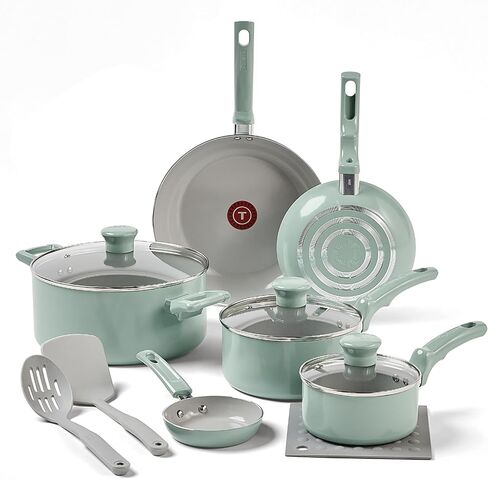 T-fal تحديث السيراميك السيراميك غير عصا طباخ جامبو ث / غطاء 5 لتر فرن اللاحم آمنة 350F المتربة الوردي in Kuwait