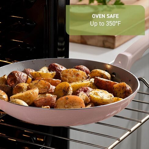 T-fal Refresh Ceramic Ceramic Non Stick Jumbo Cooker w/Lid 5 Quart Oven Broiler Safe 350F Dusty Rose in Saudi Arabia