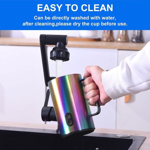 Coffee Warmer with Self Stirring Mug,2 in 1 Electric Coffee Mug Set,Powered by USB DC 5V,10W,10Hrs Auto Shut Off,Self Heating Coffee Mug for Desk Home & Office in Saudi Arabia