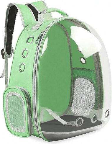 Cat Backpack Carrier Bubble Bag, Pet Cat Carrier with Ventilated Design for Carrying Cats Airline Approved Travel Carrier Backpack for Hiking Travel Outdoor (Light Green) in Saudi Arabia
