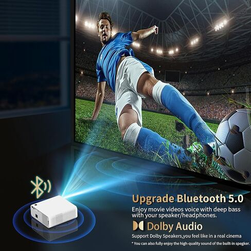 Smart 4K Projector with WIFI and Bluetooth,1600ANSI,Auto Focus & Keystone,DoIby Audio,PPT,Outdoor Movie Home Projector 4k HDR10+30W Speaker,50%Zoom,500''Display,ARC Compatible w/ TV Stick,iOS,Android in Saudi Arabia