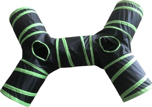 Cat Tunnels, Pet Ferret Rabbit Bunny Tunnels Tubes Subway Habitats, S-Style, DIY Cat Peekaboo Maze House Tent Bed, Kitten Interactive Toy (YY Type Tubes) in Kuwait