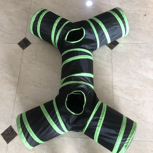 Cat Tunnels, Pet Ferret Rabbit Bunny Tunnels Tubes Subway Habitats, S-Style, DIY Cat Peekaboo Maze House Tent Bed, Kitten Interactive Toy (YY Type Tubes) in Kuwait