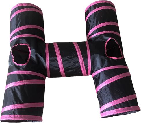 Cat Tunnels, Pet Ferret Rabbit Bunny Tunnels Tubes Subway Habitats, S-Style, DIY Cat Peekaboo Maze House Tent Bed, Kitten Interactive Toy (YY Type Tubes) in Kuwait