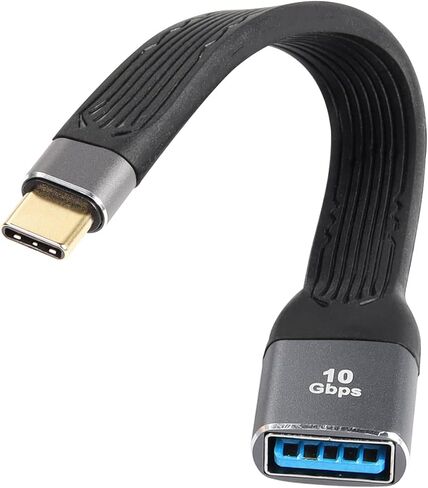 CERRXIAN محول USB C إلى USB بسرعة 10 جيجابت في الثانية، كابل قصير OTG من النوع C مقاس 5 بوصات، كابل USB من النوع A 3.0 أنثى إلى النوع C 3.1 ذكر FPC (OTG) in Saudi Arabia