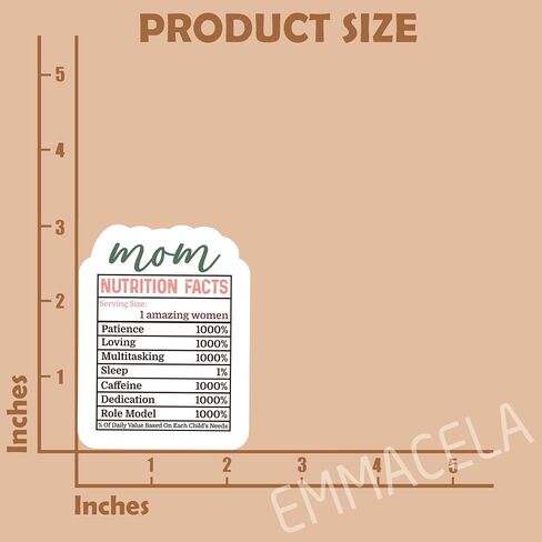 (3 قطع) ملصق Mom Nutrition Facts ملصق Mom Mom Life، أفضل هدية للأمهات والأمهات والجدة - ملصق فينيل مقاوم للماء للكتب وأجهزة الكمبيوتر المحمولة والهواتف وزجاجات المياه، مقاس 3 × 2.3 بوصة in Saudi Arabia