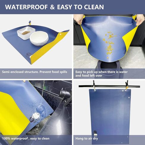 مفارش طعام كبيرة مضادة للماء للكلاب والقطط من أجل الطعام والماء، مقاومة للانسكاب وصديقة للبيئة وصديقة للبيئة للكلاب، مقاس 27.56 بوصة × 19.69 بوصة in Kuwait