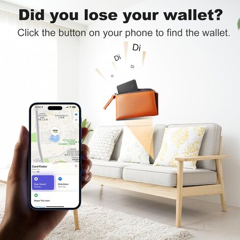 VODESON Smart Wallet Tracker Card - Apple Find My Compatible, Wireless Charging - Ideal for Luggage, Phones & Passports - Key Finder for iOS Devices in Saudi Arabia