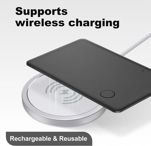 VODESON Smart Wallet Tracker Card - Apple Find My Compatible, Wireless Charging - Ideal for Luggage, Phones & Passports - Key Finder for iOS Devices in Saudi Arabia