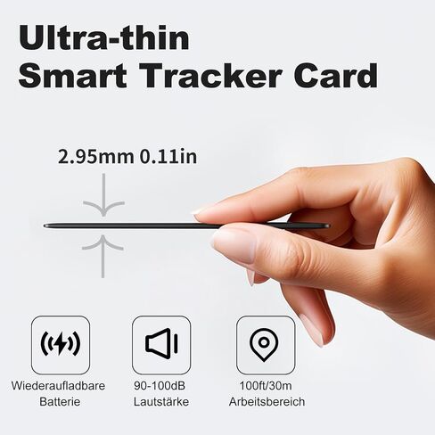 VODESON Smart Wallet Tracker Card - Apple Find My Compatible, Wireless Charging - Ideal for Luggage, Phones & Passports - Key Finder for iOS Devices in Saudi Arabia
