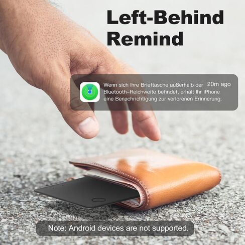 VODESON Smart Wallet Tracker Card - Apple Find My Compatible, Wireless Charging - Ideal for Luggage, Phones & Passports - Key Finder for iOS Devices in Saudi Arabia