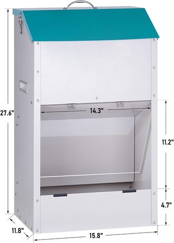 Galvanized Automatic Dog Feeder Large Breed 50 Pounds, Metal Dog Food Gravity Feeder Extra Large Self Feeding Dog Food Dispenser Automatic Pet Feeder, for Indoor or Outdoor Use in Saudi Arabia