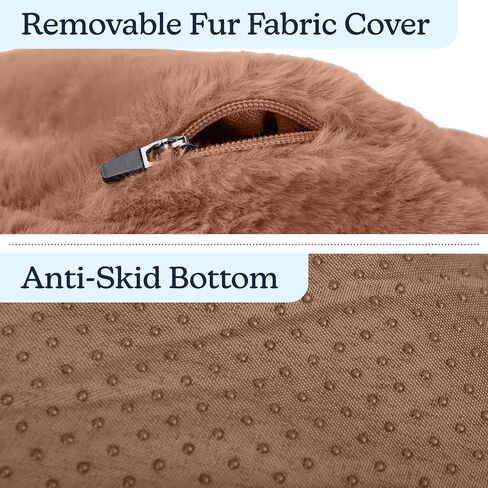 PETMAKER Dog Bed - Donut Dog Bed and Cat Bed for Medium Pets - Dog Bed with Removable Washable Cover and Nonslip Bottom - Puppy Essentials (Beige) in Saudi Arabia