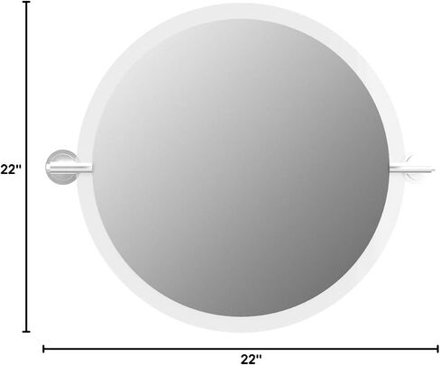 Moen DN0792BN Iso 22-Inch x 22-Inch Frameless Pivoting Bathroom Tilting Mirror, Brushed Nickel in Saudi Arabia