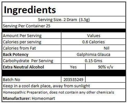 Galphimia Glauca Homeopathic Pellets (Pills) in 6C Potency, Pack of 3 in Saudi Arabia