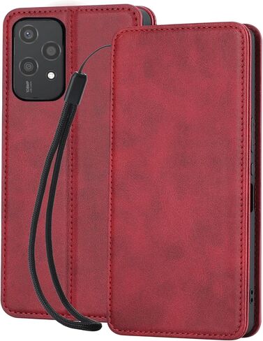 for Honor 200 Lite Leather Case Stand Fuction Wallet Bag with Card Slots Protective （with Hand Strap Black in Saudi Arabia