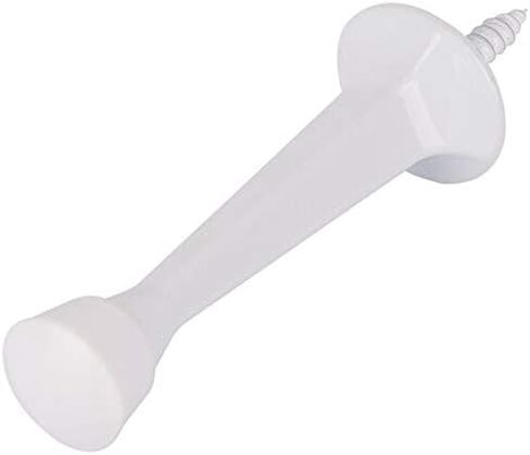 Rocky Mountain Goods Rigid Door Stop White - Heavy Duty Solid Door Stop with Quiet Rubber Tip - Quieter than spring door stops - Easy Install -Baby proof non removable end (10) in Kuwait