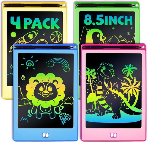 2Pack LCD Writing Tablet for Kids, 8.5 Inch Doodle Board Drawing Tablet Colorflu Reusable Drawing Board Kids Toys for Ages 3 4 5 6 7 8, Christmas Birthday Gift for Boy Girls in Blue+Pink in Saudi Arabia