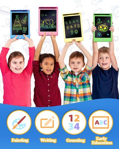 2Pack LCD Writing Tablet for Kids, 8.5 Inch Doodle Board Drawing Tablet Colorflu Reusable Drawing Board Kids Toys for Ages 3 4 5 6 7 8, Christmas Birthday Gift for Boy Girls in Blue+Pink in Saudi Arabia
