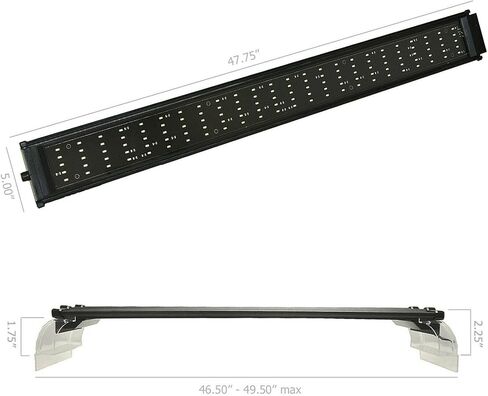 DA FSPEC Gen2 LED حوض السمك ضوء كامل الطيف خافت تلقائي تشغيل إيقاف مؤقت ثابت متعدد الألوان المياه العذبة 20 24 30 36 48 72 (48 بوصة (120 سم)) in Saudi Arabia
