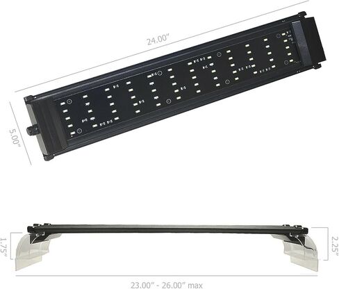DA FSPEC Gen2 LED حوض السمك ضوء كامل الطيف خافت تلقائي تشغيل إيقاف مؤقت ثابت متعدد الألوان المياه العذبة 20 24 30 36 48 72 (48 بوصة (120 سم)) in Saudi Arabia