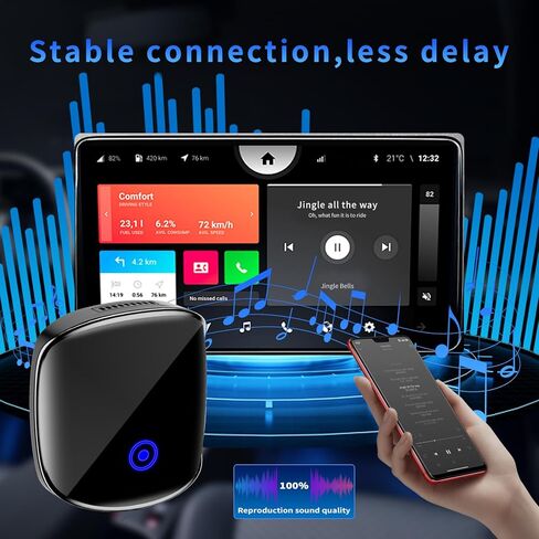 Wireless CarPlay Adapter for iPhone, Converts Wired to Wireless CarPlay Dongle 2024 Upgrade Plug & Play with Extension Cable，Auto Connect，fit for Cars from 2017 & iOS 10+（Black） in Saudi Arabia