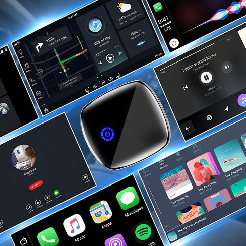 Wireless CarPlay Adapter for iPhone, Converts Wired to Wireless CarPlay Dongle 2024 Upgrade Plug & Play with Extension Cable，Auto Connect，fit for Cars from 2017 & iOS 10+（Black） in Saudi Arabia