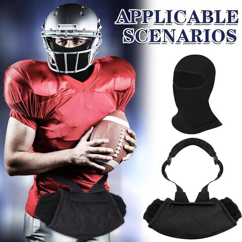 Sumind 2 Set Football Hand Warmer Pouch Winter Football Warming Pouch Football Balaclava Full Face Mask Tactical Hand Warmer for Youth Adult Outdoor Sport Gifts Accessories in Saudi Arabia