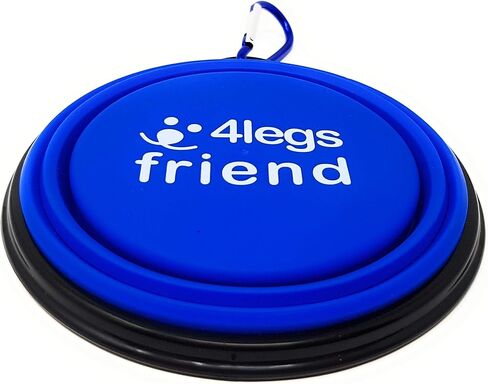 Set of 2 Collapsible Pet Bowls Small + Large with Carabiner Clips | BPA Free Food Grade Silicon 2 Pc Dog and Cat Expandable Travel Bowls | Bright Yellow, Pink and Black Pop Out Dog Bowls in Kuwait